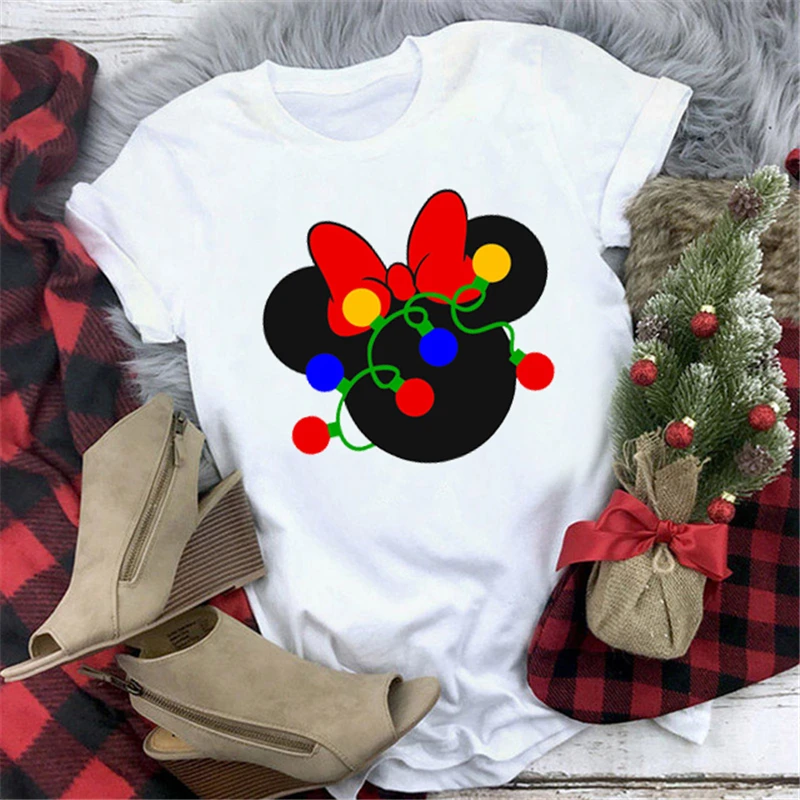 Женская футболка с принтом «Минни Маус» и графическим принтом
Женская футболка с принтом «Минни Маус» и графическим принтом