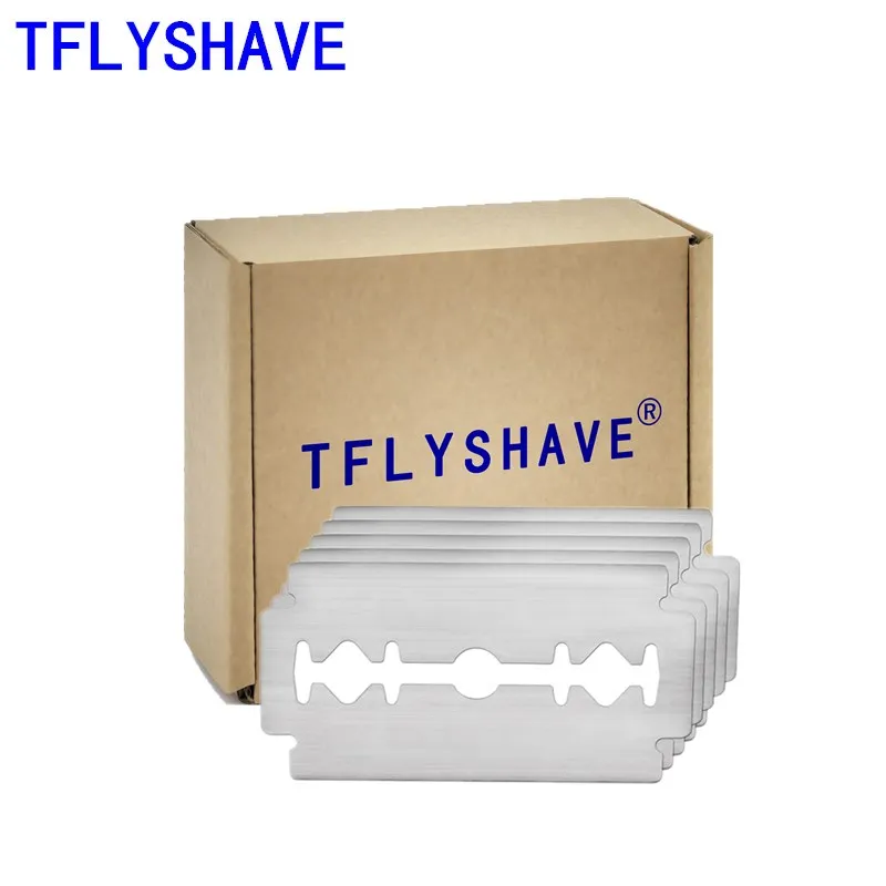 TFLYSHAVE 5pcs Double Edge Shaving Razor Blades for Men Face Care Classical Stainless Steel Shaver Beard Manual | Красота и здоровье