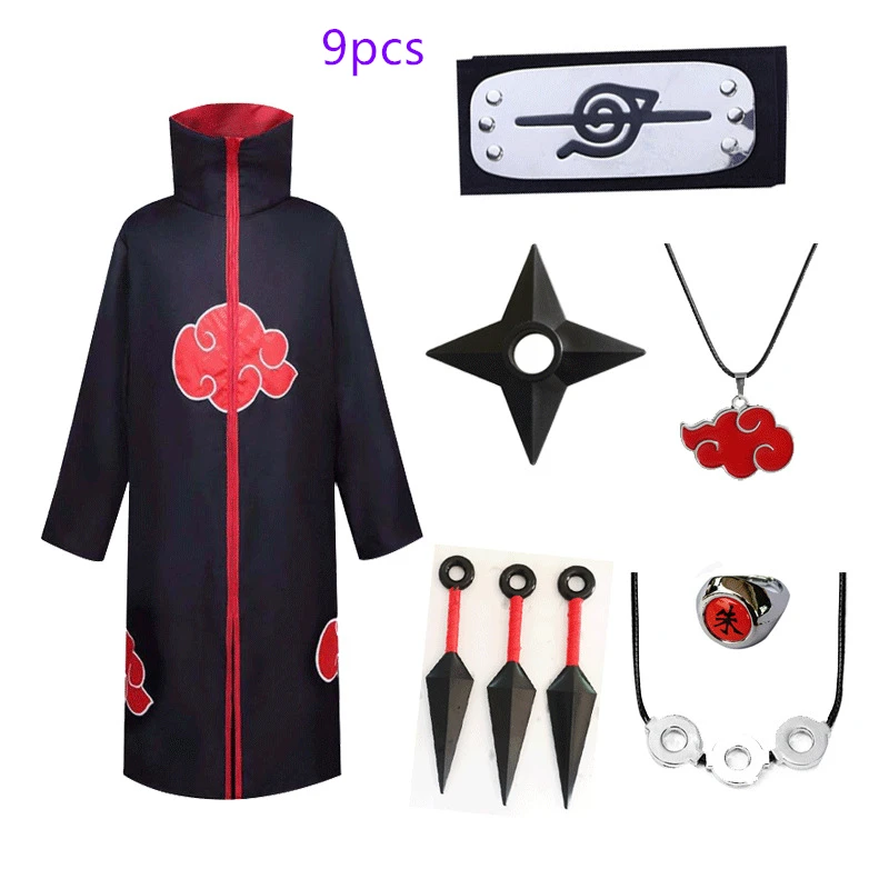 Костюм для косплея Наруто искусственная кожа перчатки красное женское кимоно