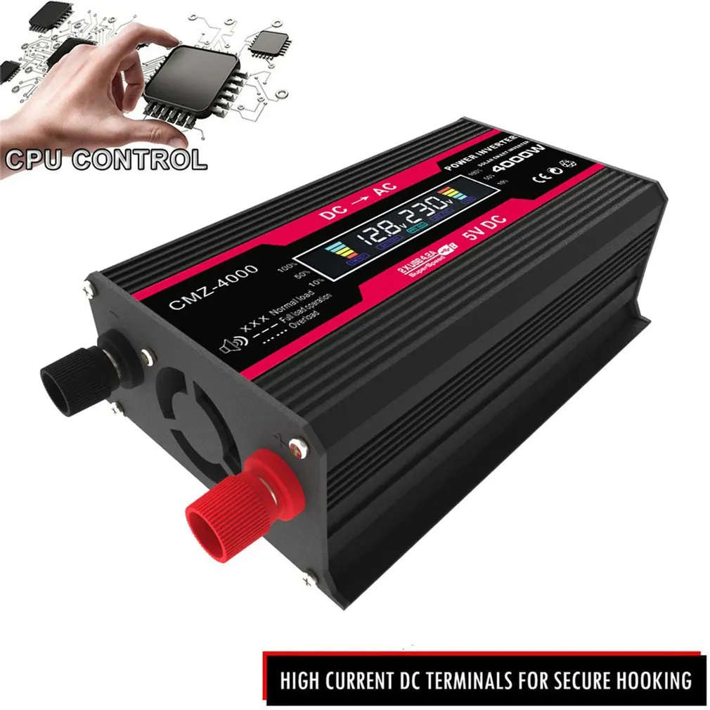 Inverter 300w Converter DC 12V To AC Intelligent Color Display Dual Usb 4.2A Quick Charge Automobile Parts
Inverter 300w Converter DC 12V To AC Intelligent Color Display Dual Usb 4.2A Quick Charge Automobile Parts