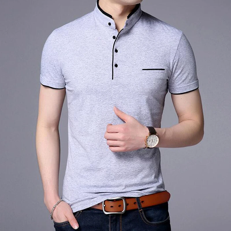 Mens Collar Short Sleeve Polo Shirt 2021 Spring Summer New Style Top Men Brand Clothing Slim Fit Cotton T-Shirts
Mens Collar Short Sleeve Polo Shirt 2021 Spring Summer New Style Top Men Brand Clothing Slim Fit Cotton T-Shirts