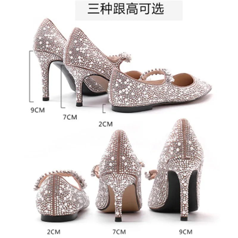 2021 new female crystal pearl high heel stiletto point rhinestone princess wedding shoes
2021 new female crystal pearl high heel stiletto point rhinestone princess wedding shoes