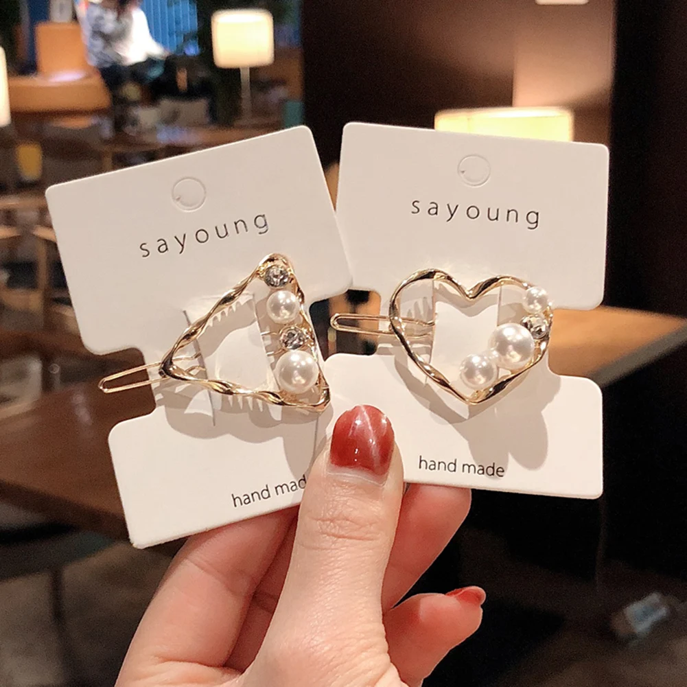 Fashion Pearls Hollow Star Love Heart Metal Hair Clips Crystal Rhinestones Star Hairpins For Women Korea Hair Accessories Cute
Fashion Pearls Hollow Star Love Heart Metal Hair Clips Crystal Rhinestones Star Hairpins For Women Korea Hair Accessories Cute