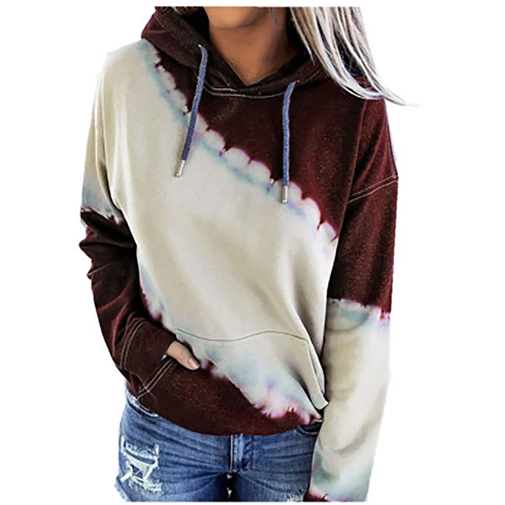 European American Autumn Winter New Women's Loose Print Long-Sleeved Pocket Hoodie 
European American Autumn Winter New Women's Loose Print Long-Sleeved Pocket Hoodie