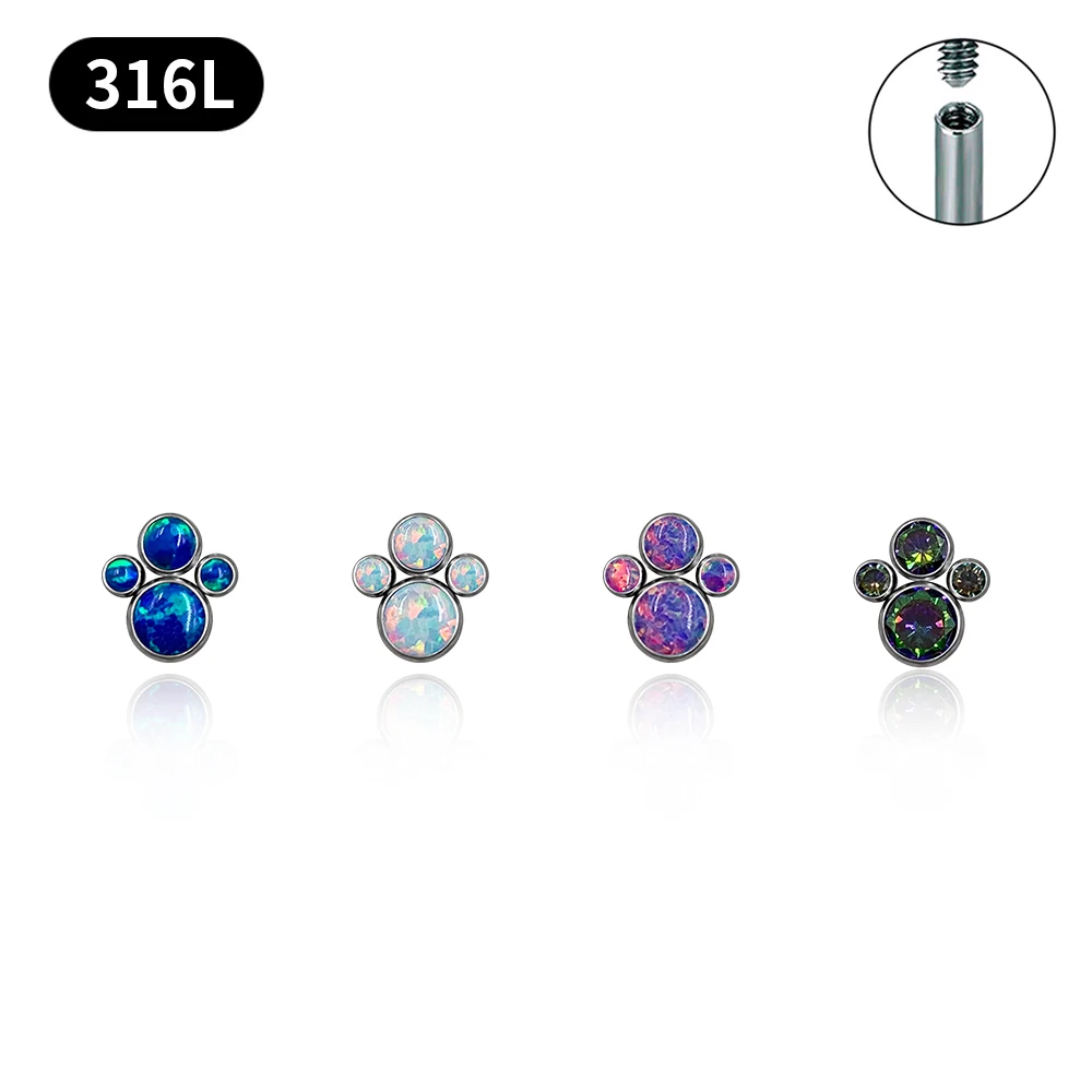 New Cute Animal Paw Print Opal Earrings 316L Stainless Steel Lip Stud Earrings Pierced Cute Women's Jewelry Holiday Gift 
New Cute Animal Paw Print Opal Earrings 316L Stainless Steel Lip Stud Earrings Pierced Cute Women's Jewelry Holiday Gift