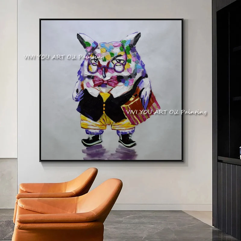 The 100%Handmade Animal Abstract Art On Canvas Modern Oil Paintings For Living Room Decoration Home Animal Art Pictures Suit Owl
The 100%Handmade Animal Abstract Art On Canvas Modern Oil Paintings For Living Room Decoration Home Animal Art Pictures Suit Owl