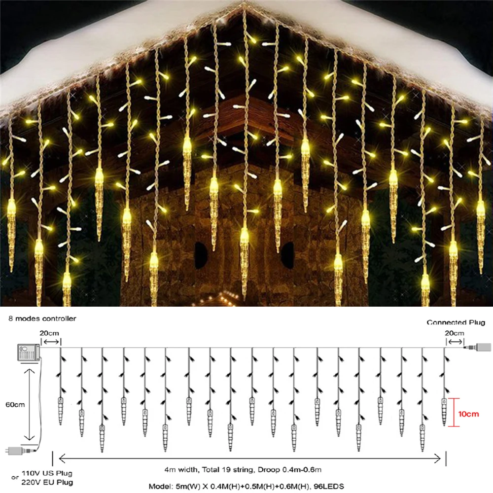 Рождественские светодиодные гирлянды в виде сосулек, 5-20 м, сказочные занавески, домик «Водопад», украшение для нового года, Хэллоуина, сада, ...
Рождественские светодиодные гирлянды в виде сосулек, 5-20 м, сказочные занавески, домик «Водопад», украшение для нового года, Хэллоуина, сада, ...