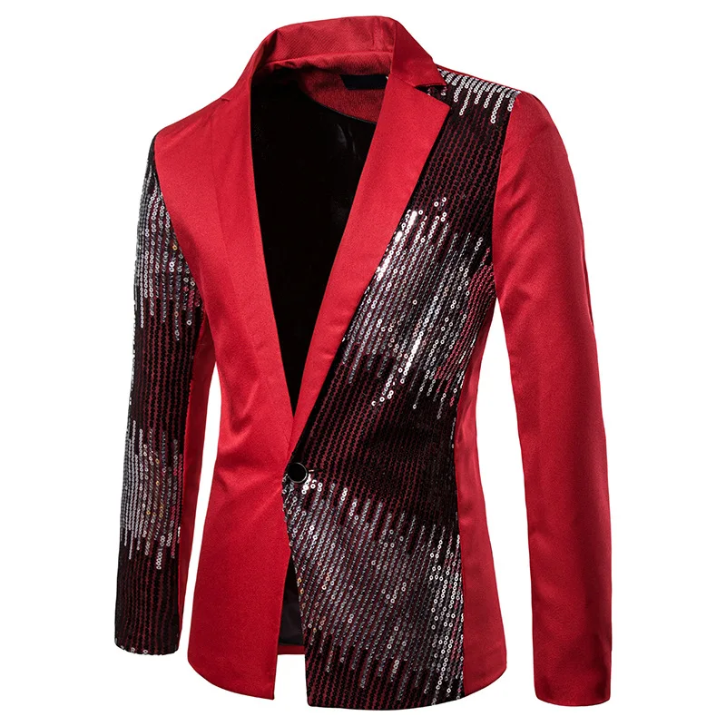 Men Suit Shiny Sequin Jacket Men Luxury Wedding Singer Prom Glitter Men Coat Jacket Club DJ Stage Suit
Men Suit Shiny Sequin Jacket Men Luxury Wedding Singer Prom Glitter Men Coat Jacket Club DJ Stage Suit