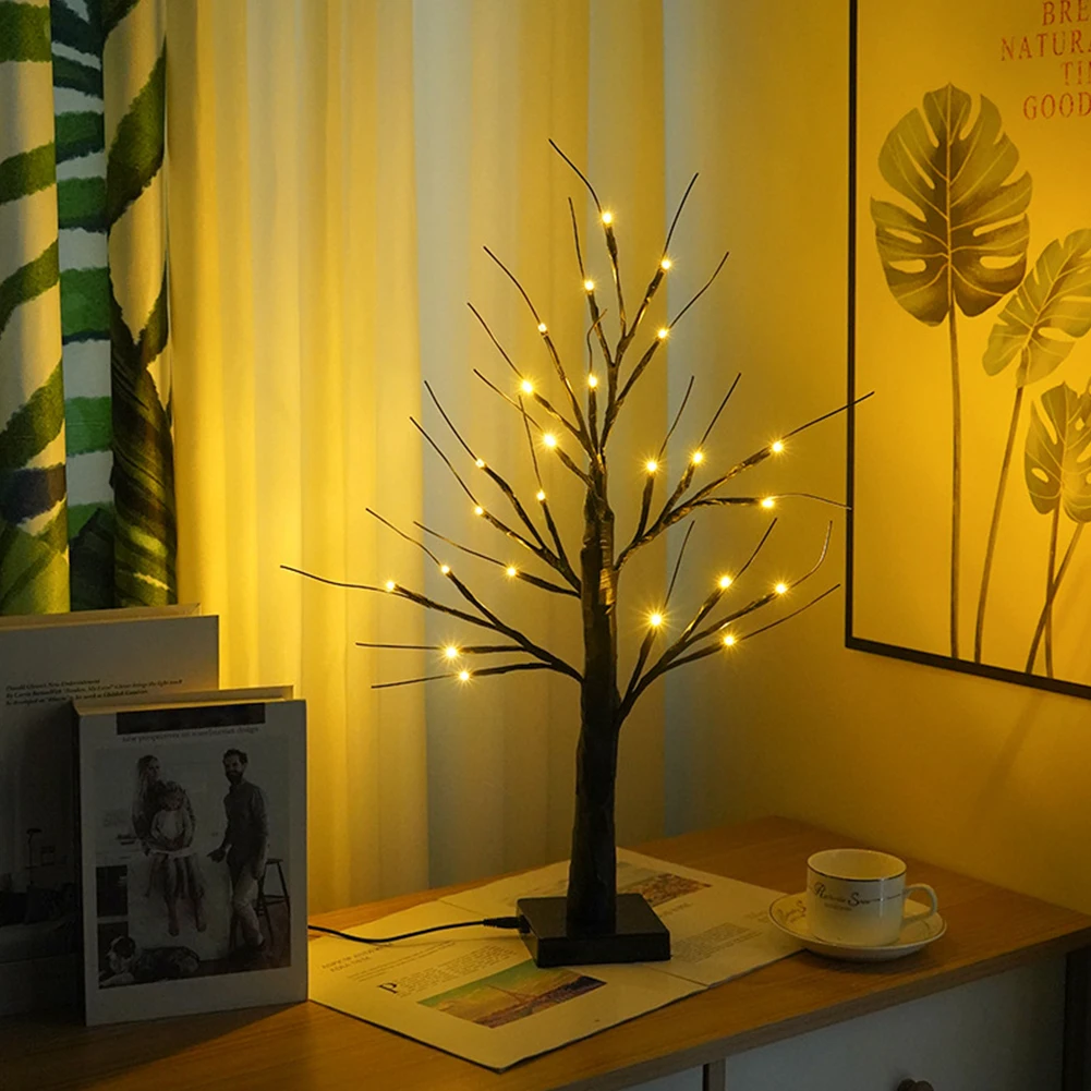 24 LED Battery Operated Home Decor Gift Night Birch Tree Light Desktop Simulation Free Standing Indoor With USB Cable Bedroom
24 LED Battery Operated Home Decor Gift Night Birch Tree Light Desktop Simulation Free Standing Indoor With USB Cable Bedroom