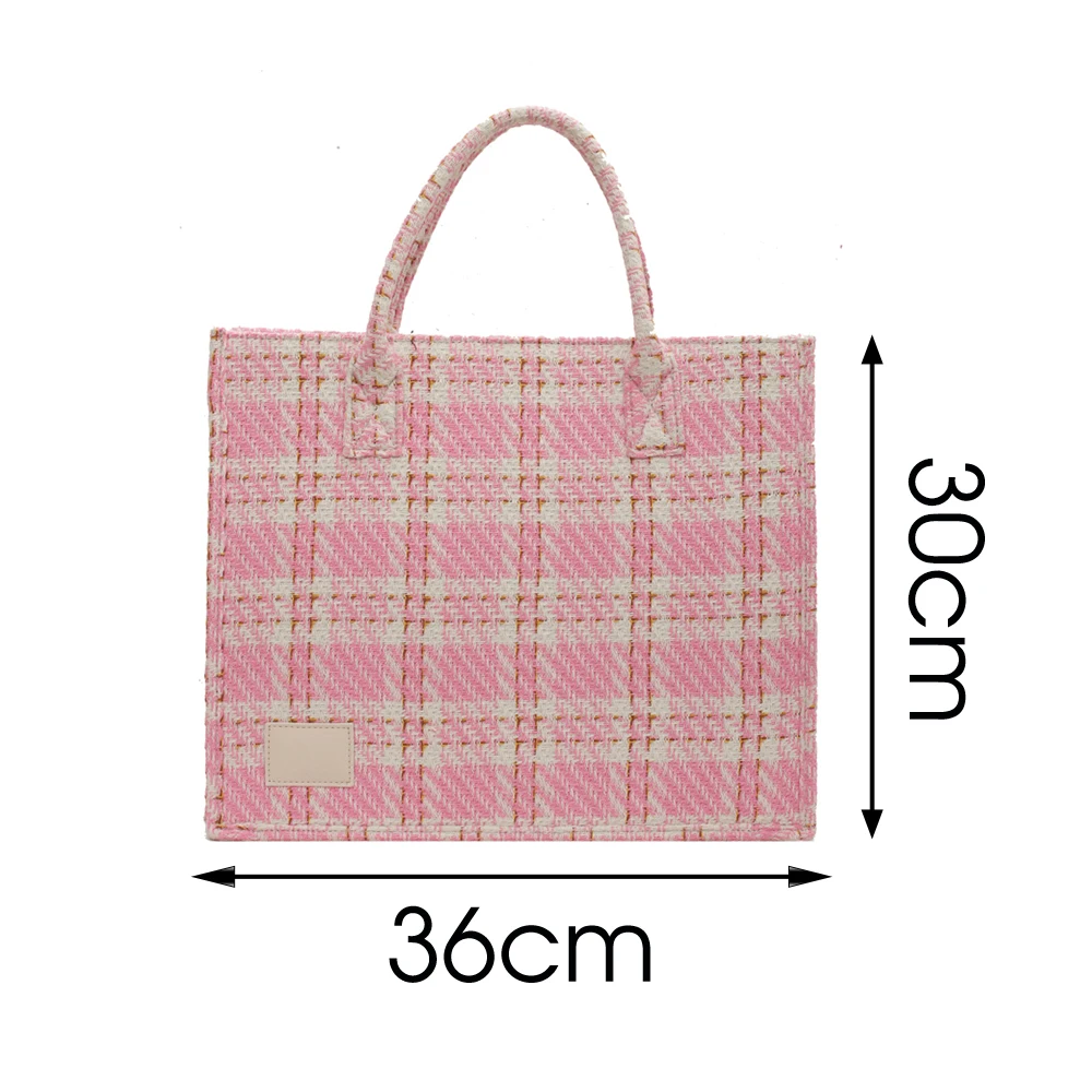 Luxury Plaid Pattern High Capacity Woolen Shoulder BagSFor Women 2021 Fashion Brand Ladies Handbags Silk Scarf Design Totes
Luxury Plaid Pattern High Capacity Woolen Shoulder BagSFor Women 2021 Fashion Brand Ladies Handbags Silk Scarf Design Totes