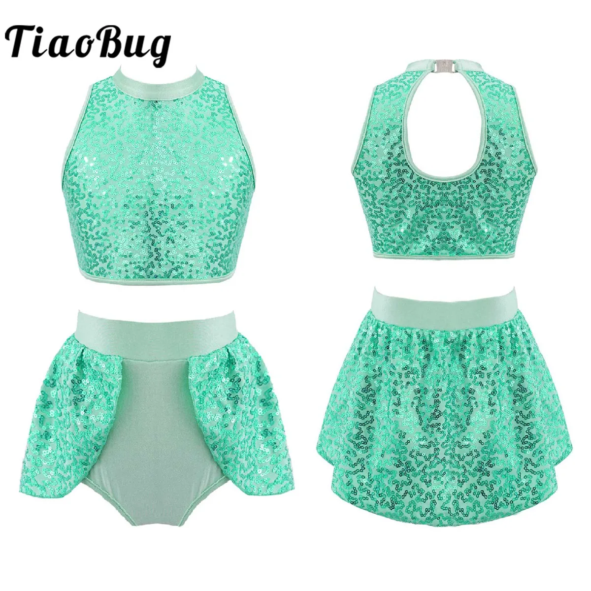 Sequins Girls Dance Outfits Kids Sleeveless Shiny Crop Tops Skirt Set For Ballet Dance Gymnastics Contemporary Lyrical Jazz
Sequins Girls Dance Outfits Kids Sleeveless Shiny Crop Tops Skirt Set For Ballet Dance Gymnastics Contemporary Lyrical Jazz