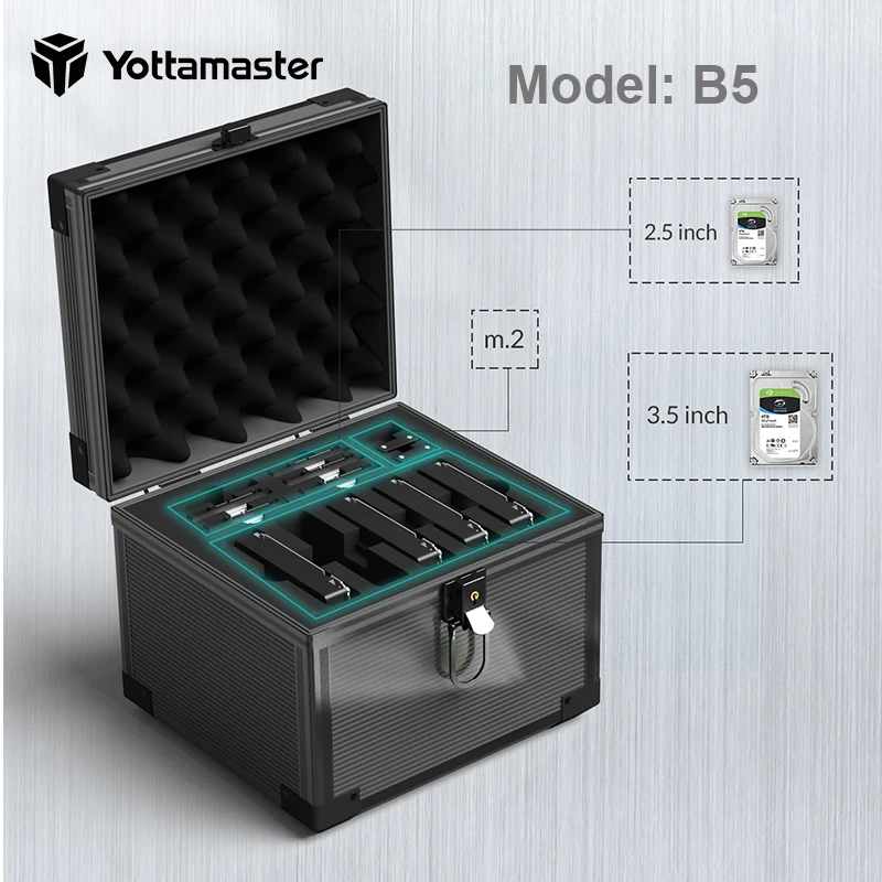 Чехол для жесткого диска Yottamaster, B1-B6, антистатический, пылезащитный, противоударный, для наушников U disk NVME PSSD 
Чехол для жесткого диска Yottamaster, B1-B6, антистатический, пылезащитный, противоударный, для наушников U disk NVME PSSD