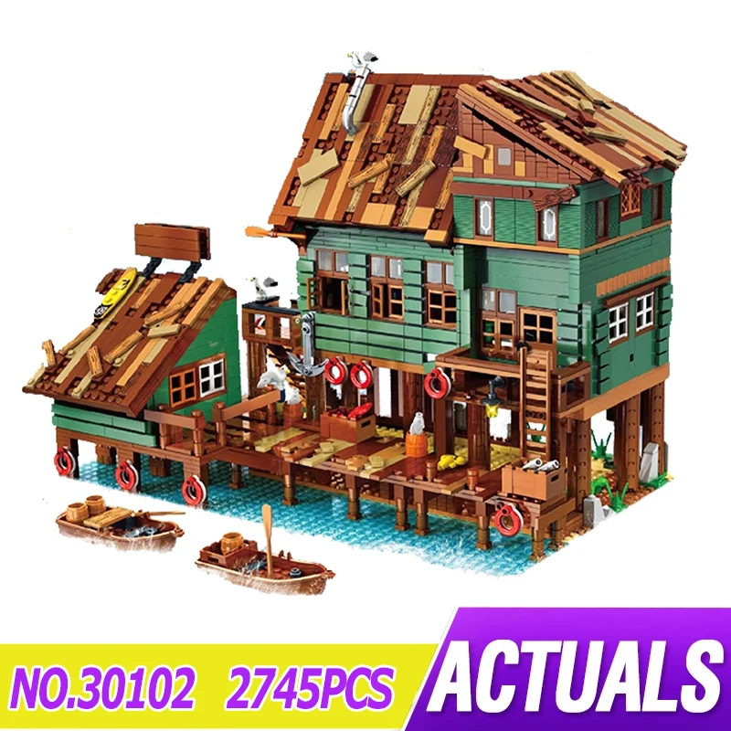 UG 30102 новый модульный строительный кубик MOC Captain's Wharf, кубики, развивающая игрушка-пазл, рождественские подарки для ребенка 
UG 30102 новый модульный строительный кубик MOC Captain's Wharf, кубики, развивающая игрушка-пазл, рождественские подарки для ребенка