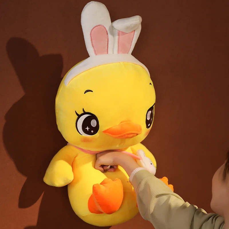 55cm Duck Toy Plush Doll Duck Cosplay Rabbit Toy Rabbit Ears Duck Doll Sleeping Appease Pillow For Child Baby Birthday Gifts
55cm Duck Toy Plush Doll Duck Cosplay Rabbit Toy Rabbit Ears Duck Doll Sleeping Appease Pillow For Child Baby Birthday Gifts