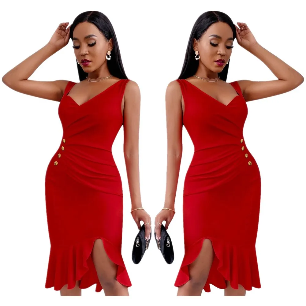 Casual Ruffles Midi Dress Women Fashion Party Dresses Woman Clothes Vestidos Mujer Vestido Vintage Summer Red Dress Plus Size
Casual Ruffles Midi Dress Women Fashion Party Dresses Woman Clothes Vestidos Mujer Vestido Vintage Summer Red Dress Plus Size
