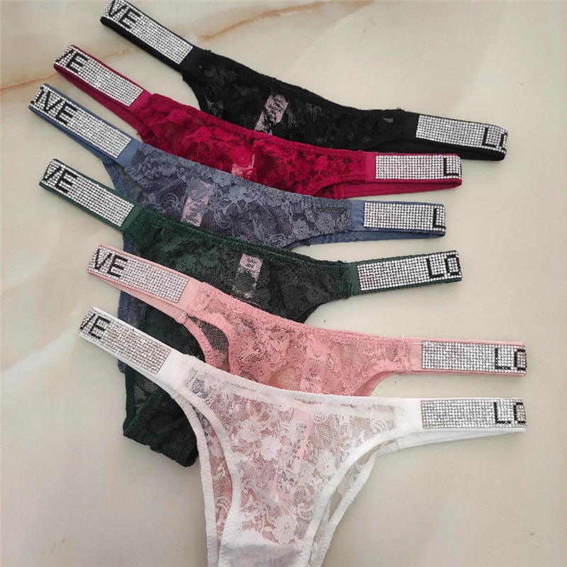 Sexy ladies lace thong love letter rhinestone thong diamond thong pink fashion low-rise shorts thong fitness panties
Sexy ladies lace thong love letter rhinestone thong diamond thong pink fashion low-rise shorts thong fitness panties