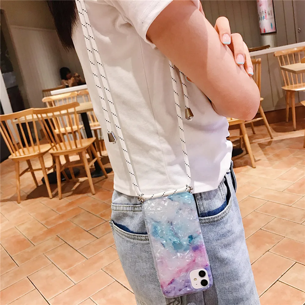 Vintage Marble Dream Shell Phone Case For iPhone 12 11Pro Max XR XS Max 6 7 8 Plus X 12Pro Soft IMD Back Cover Lanyard With Rope
Vintage Marble Dream Shell Phone Case For iPhone 12 11Pro Max XR XS Max 6 7 8 Plus X 12Pro Soft IMD Back Cover Lanyard With Rope