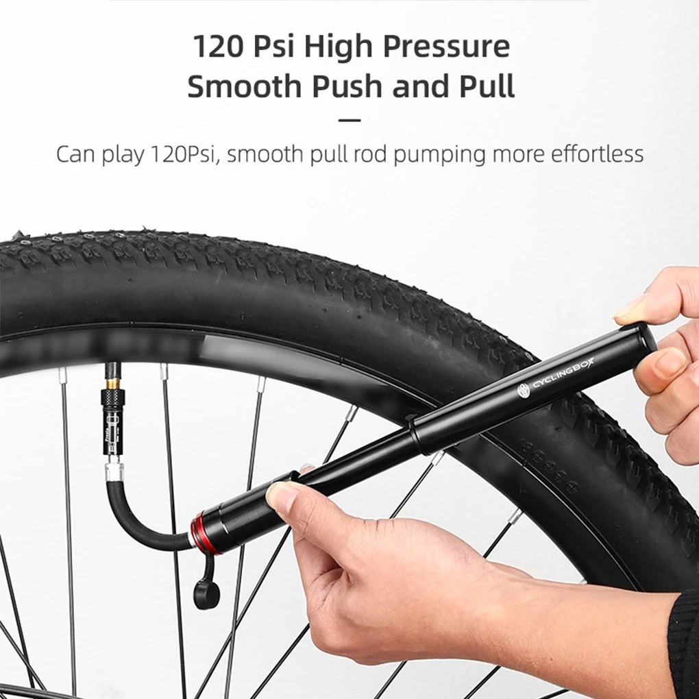 Portable Bike Tire Inflator 120PSI Manual Bicycle Air Compressor Pump Aluminum Alloy Air Inflatable Pump for Balls Cycling
Portable Bike Tire Inflator 120PSI Manual Bicycle Air Compressor Pump Aluminum Alloy Air Inflatable Pump for Balls Cycling