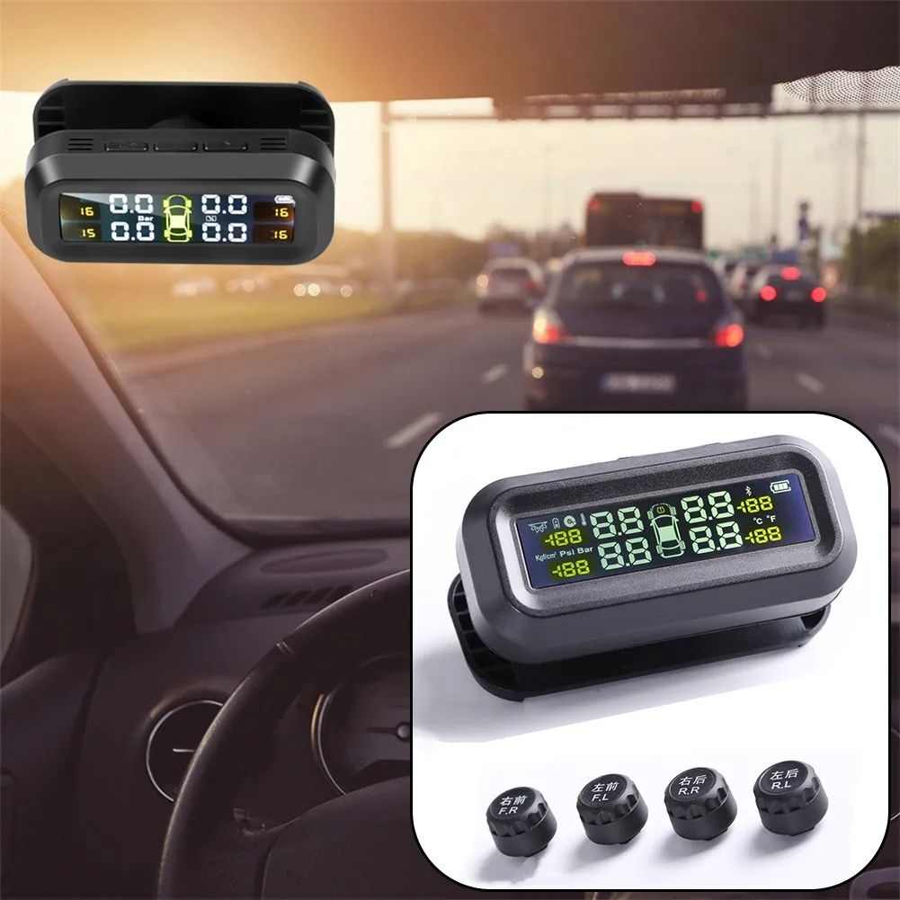 Tire Pressure Detector Wireless Solar TPMS LCD Car Tire Pressure Monitoring System 4 External Sensor DC 5V 80*73*15mm
Tire Pressure Detector Wireless Solar TPMS LCD Car Tire Pressure Monitoring System 4 External Sensor DC 5V 80*73*15mm