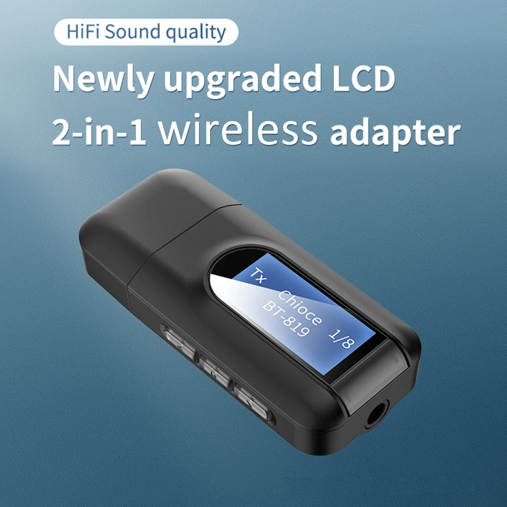Bluetooth-compatible 5.0 Audio Transmitter Receiver for Car Audio TV PC Headphones Computer Home Stereo Car-USB Power Supply
Bluetooth-compatible 5.0 Audio Transmitter Receiver for Car Audio TV PC Headphones Computer Home Stereo Car-USB Power Supply