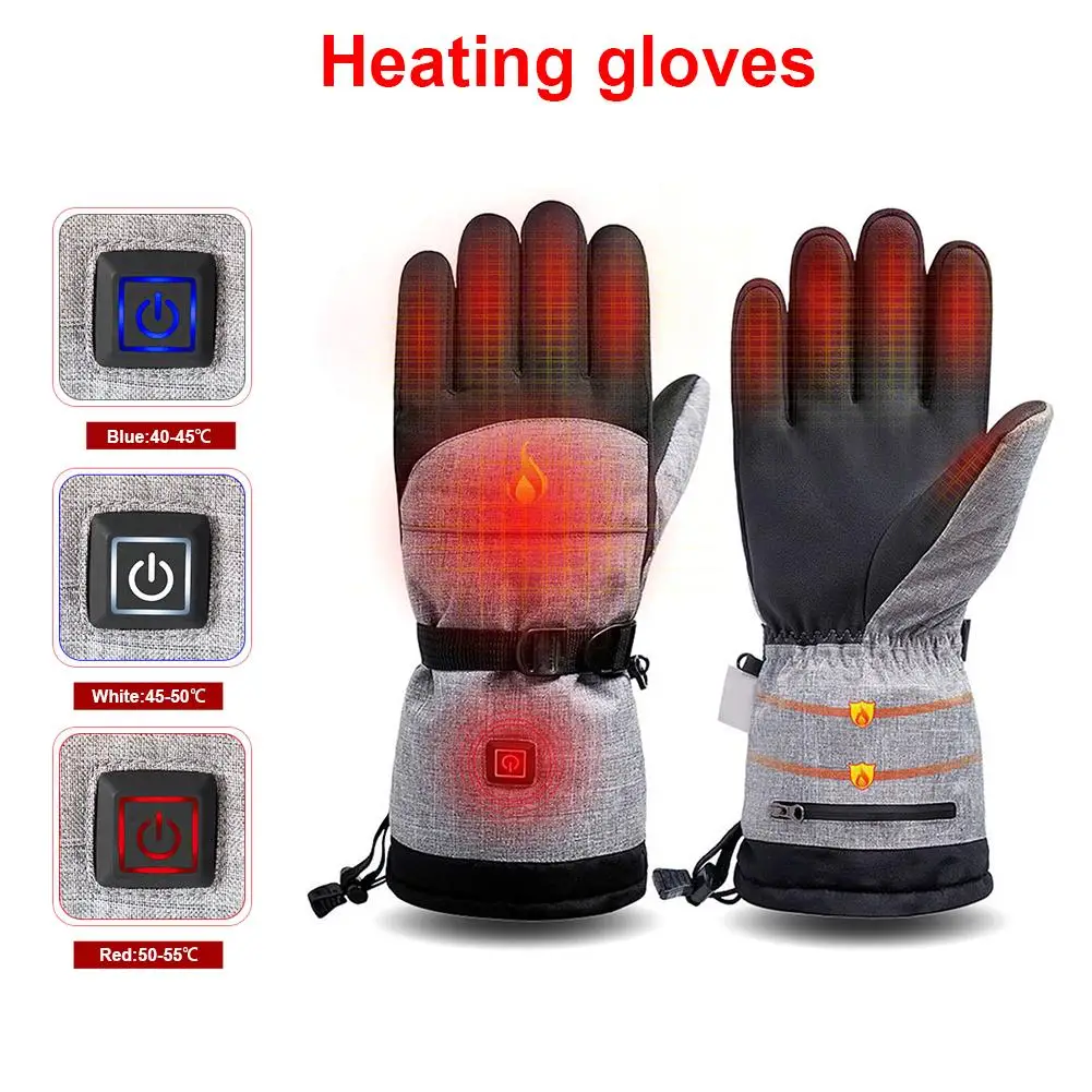Smart Heated Gloves 3 Heating Levels Waterproof Warm Keeping Electric Winter Gloves for Skiing Cycling withInvisible Pocket
Smart Heated Gloves 3 Heating Levels Waterproof Warm Keeping Electric Winter Gloves for Skiing Cycling withInvisible Pocket