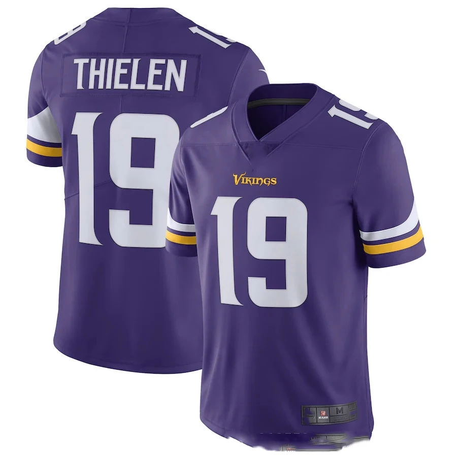 Bilok Embroidery American Rugby Jersey 19# Thielen Fans Wear Shirts Men Women Kid Youth Purple Minnesota Vikings Football Jersey
Bilok Embroidery American Rugby Jersey 19# Thielen Fans Wear Shirts Men Women Kid Youth Purple Minnesota Vikings Football Jersey