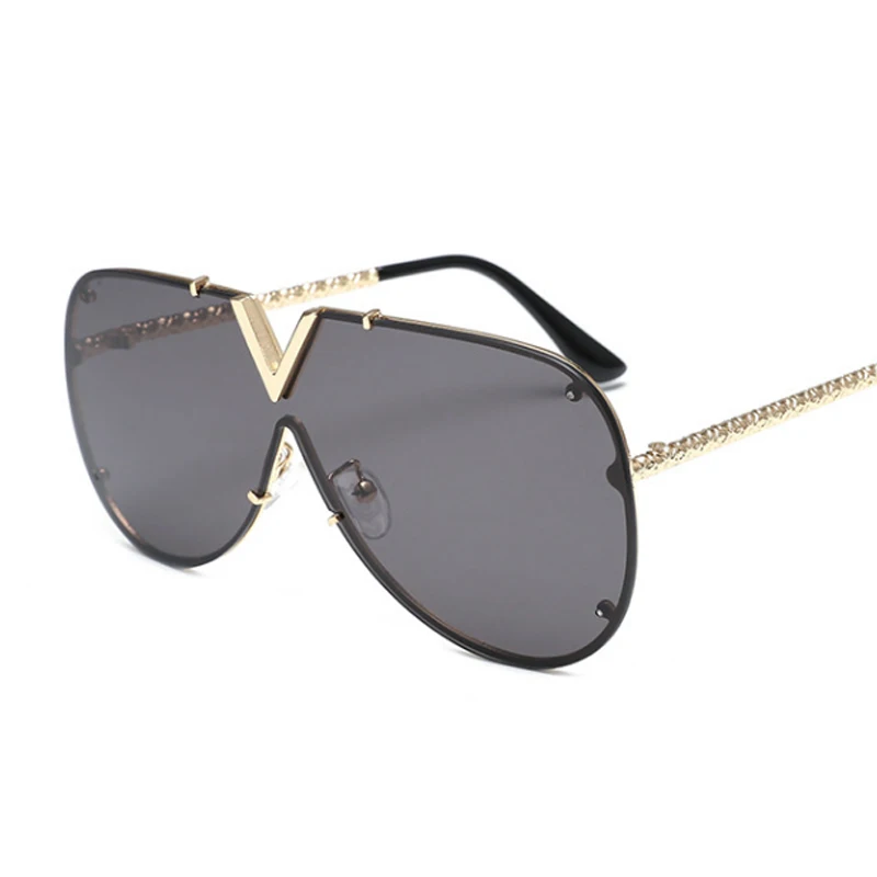 Fashion Oversized Women Sunglasses Luxury Brand Men V-Shape Sun Glasses Pilot Retro One-Piece Goggles Shades Eyewear UV400
Fashion Oversized Women Sunglasses Luxury Brand Men V-Shape Sun Glasses Pilot Retro One-Piece Goggles Shades Eyewear UV400