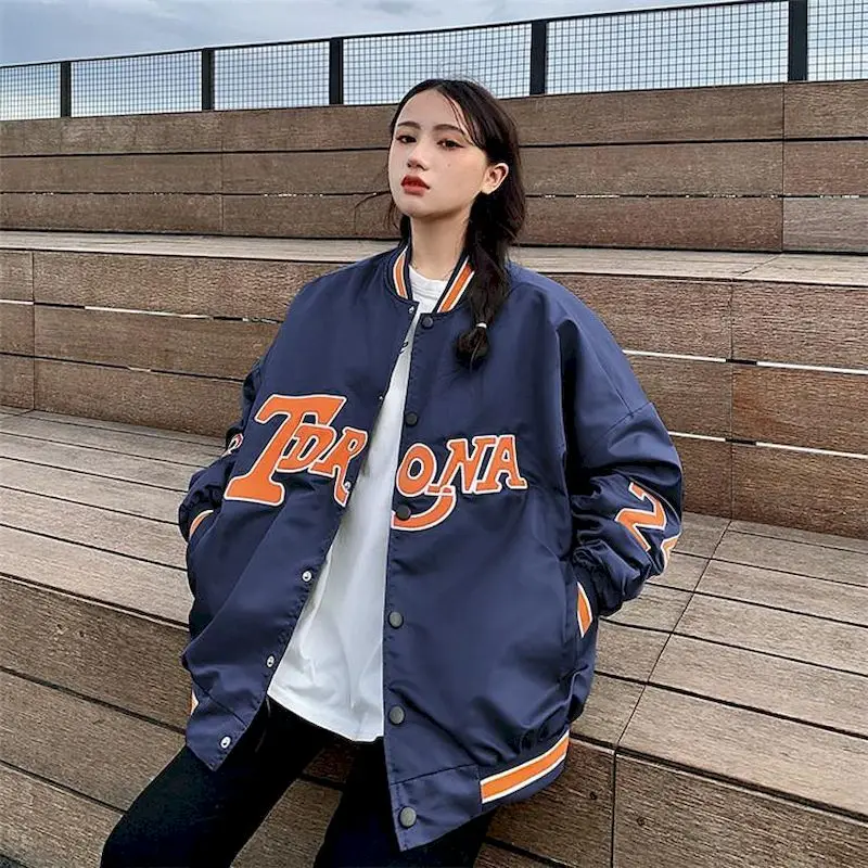 2021 New Arrival Hot Bomber Jacket Brand Clothing Women Single Breasted Spliced Autumn Baseball Pure Fresh Stripe Coat Casual
2021 New Arrival Hot Bomber Jacket Brand Clothing Women Single Breasted Spliced Autumn Baseball Pure Fresh Stripe Coat Casual