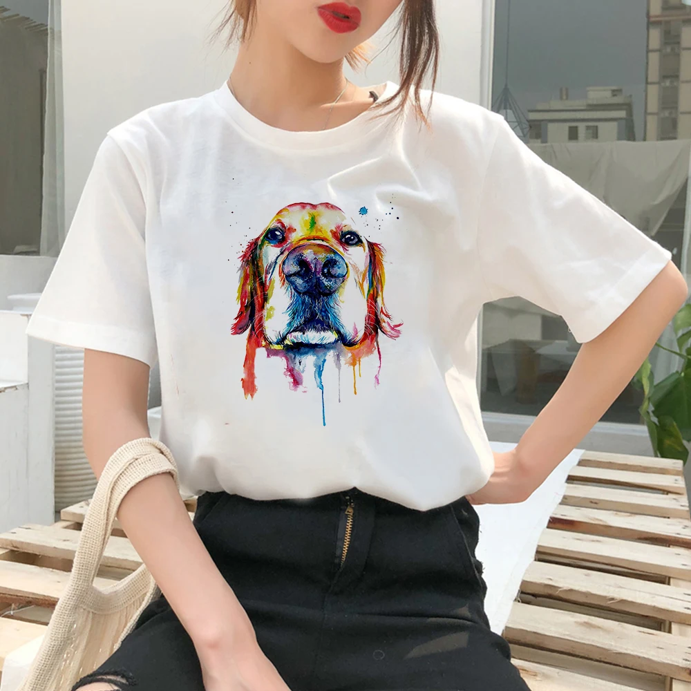 Summer Tshirt Lady Watercolor Style Dog Printed Fashion New T Shirt Ulzzang Korean Style Women's shirt Crewneck Short sleeve
Summer Tshirt Lady Watercolor Style Dog Printed Fashion New T Shirt Ulzzang Korean Style Women's shirt Crewneck Short sleeve