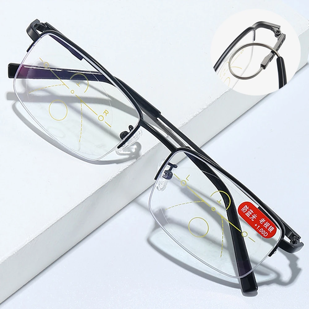 seemfly Intelligent Progressive Reading Glasses vintage Men Women Near and Far Glasses Anti Blue Light Metal Presbyopic Eyewear
seemfly Intelligent Progressive Reading Glasses vintage Men Women Near and Far Glasses Anti Blue Light Metal Presbyopic Eyewear