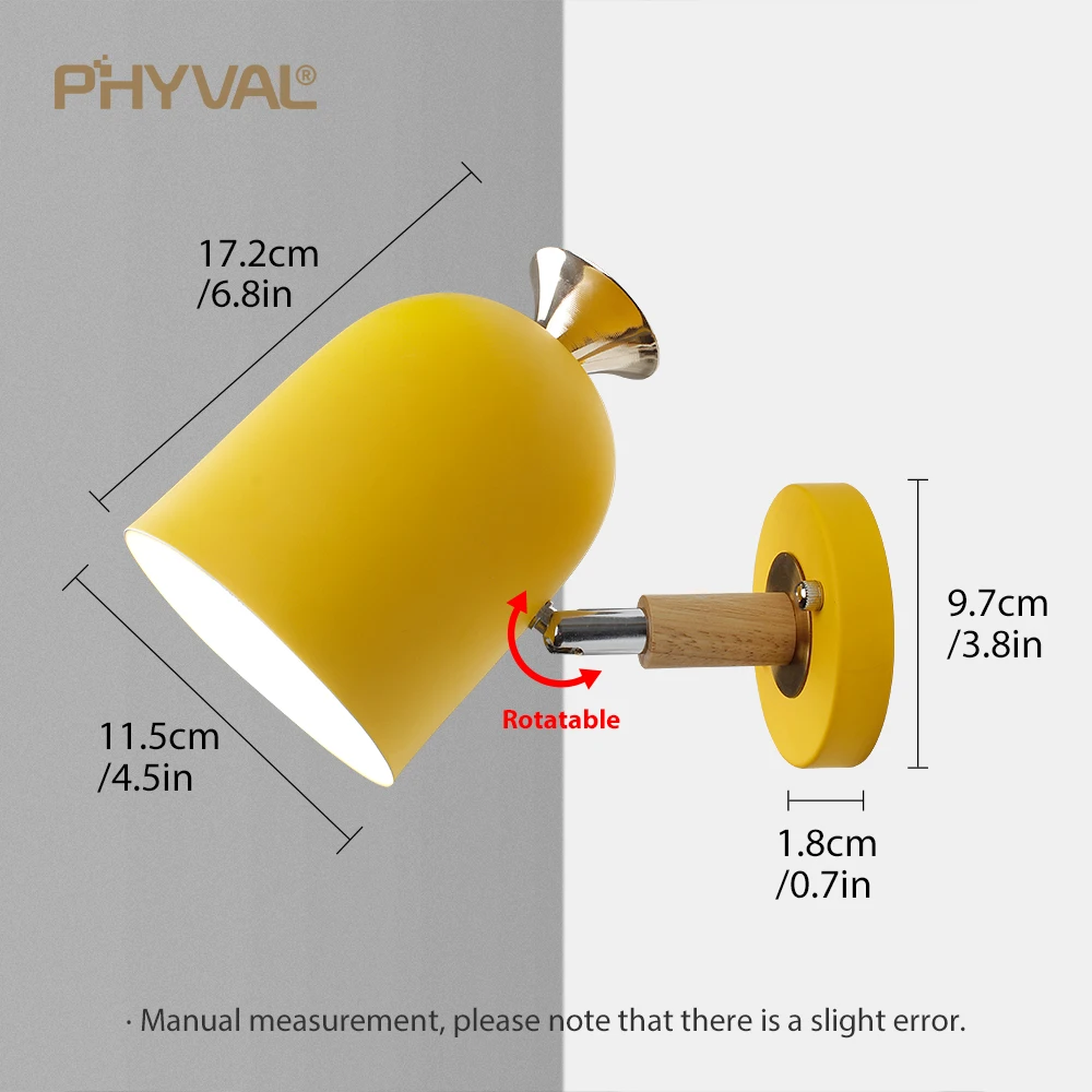 Nordic Macaron Wall light Iron lampshade Iron base Log accessories Simple Creative Children's read Wall light E27 lamp holder
Nordic Macaron Wall light Iron lampshade Iron base Log accessories Simple Creative Children's read Wall light E27 lamp holder