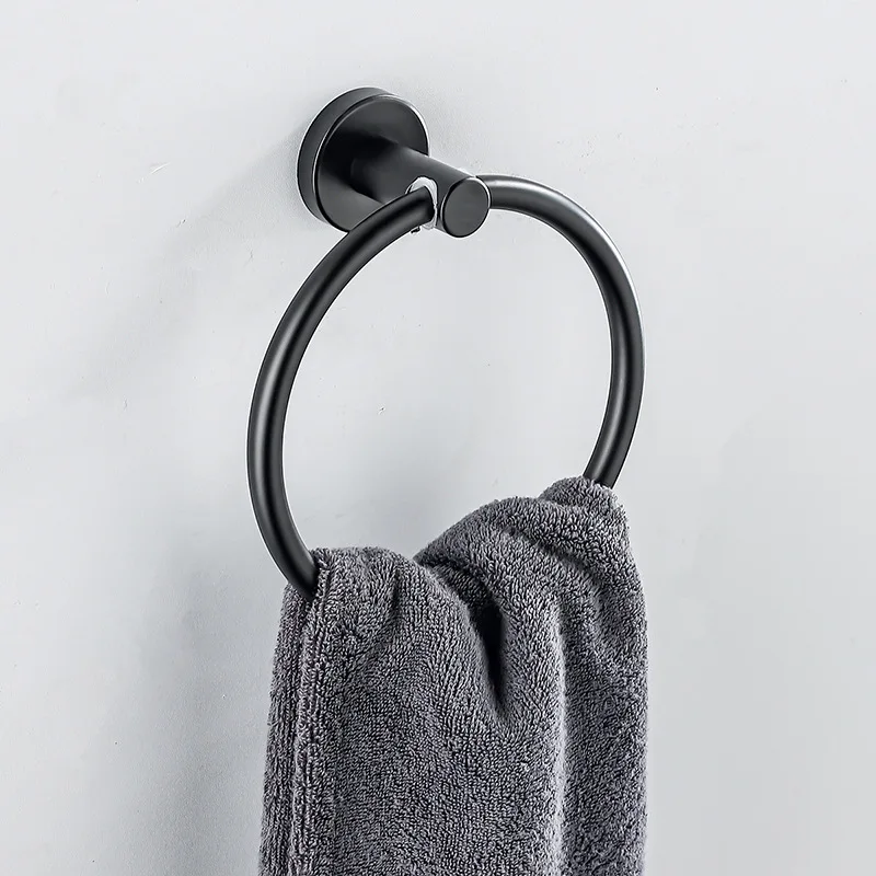 Stainless 304 Round Wall-Mounted Towel Ring Matt Black Towel Hanger Rack Kitchen Bathroom Accessories Storage Holder Hot Sale
Stainless 304 Round Wall-Mounted Towel Ring Matt Black Towel Hanger Rack Kitchen Bathroom Accessories Storage Holder Hot Sale