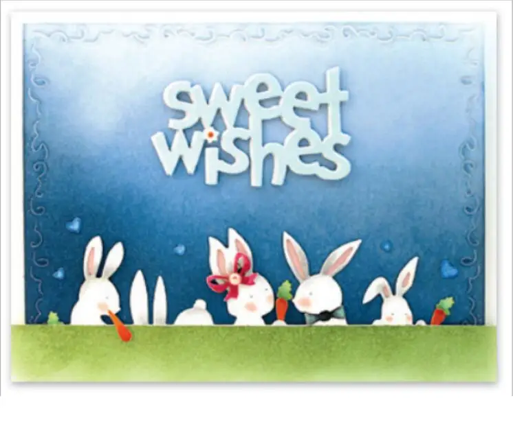 Rabbits metal cutting dies cut die mold decoration Scrapbook paper craft knife mould blade punch stencils dies
Rabbits metal cutting dies cut die mold decoration Scrapbook paper craft knife mould blade punch stencils dies
