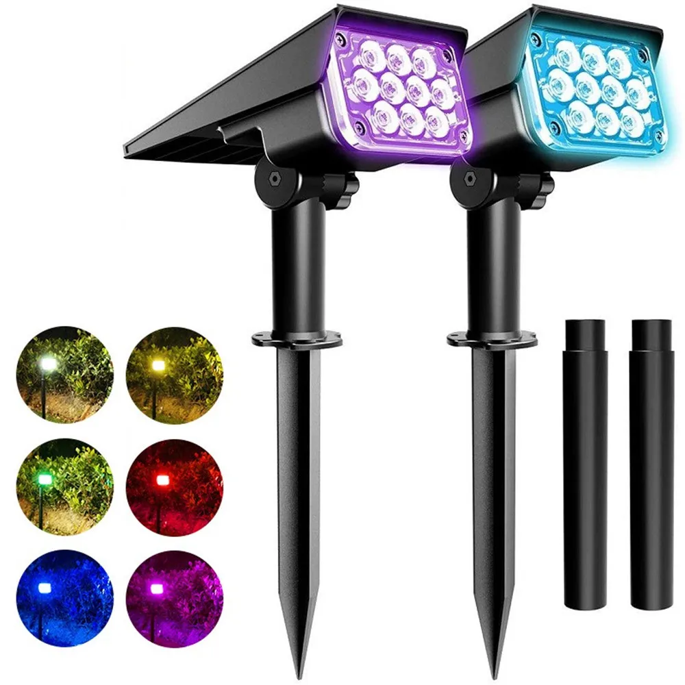 LED Outdoor Solar Lawn Ground Plug Light IP65 waterproof Angle Adjustable RGB Gradient Color Garden Landscape Decor Wall Lamp
LED Outdoor Solar Lawn Ground Plug Light IP65 waterproof Angle Adjustable RGB Gradient Color Garden Landscape Decor Wall Lamp