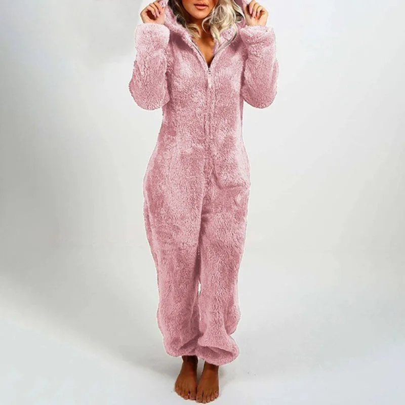 Autumn and Winter Plus Velvet Padded Jumpsuit Women Solid Color Long-sleeved Hooded Jumpsuit Romper Bodycon Playsuit
Autumn and Winter Plus Velvet Padded Jumpsuit Women Solid Color Long-sleeved Hooded Jumpsuit Romper Bodycon Playsuit
