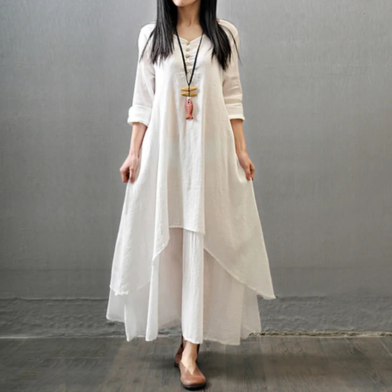#2144 Spring Dresses For Women Cotton Linen Long Sleeve Casual Dresses Ladies High Waist Vintage Dress Woman Summer Clothing
#2144 Spring Dresses For Women Cotton Linen Long Sleeve Casual Dresses Ladies High Waist Vintage Dress Woman Summer Clothing