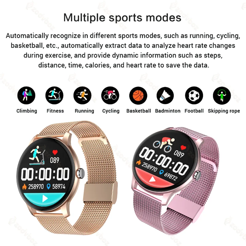 Новинка 2022 женские умные часы с сенсорным экраном спортивные для фитнеса