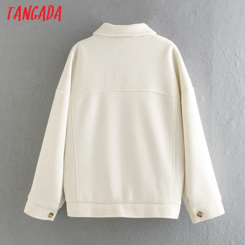 Tangada Women Thick Coats Jacket Loose Long Sleeves Pocket 2021 Ladies Elegant Autumn Winter Coat QJ120 
Tangada Women Thick Coats Jacket Loose Long Sleeves Pocket 2021 Ladies Elegant Autumn Winter Coat QJ120