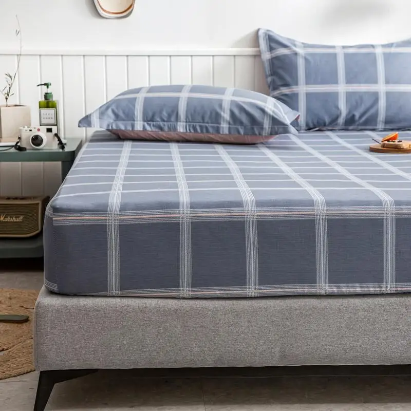 Fashion plaid Fitted Sheet Cotton Fabric Bedding king elastic Bed Sheet Rubber Band Mattress Cover Protector luxury pillowcase
Fashion plaid Fitted Sheet Cotton Fabric Bedding king elastic Bed Sheet Rubber Band Mattress Cover Protector luxury pillowcase