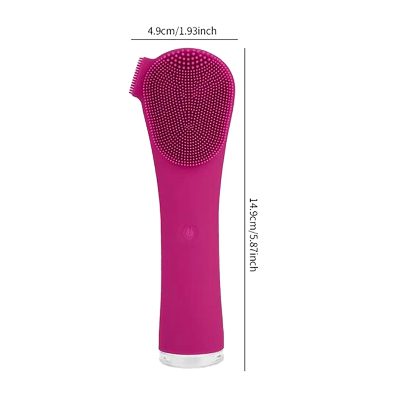 Electric Facial Cleansing Brush Waterproof Silicone Sonic Face Brush Handheld Cleaning Device Rechargeable Pore Cleaner,Rose Red
Electric Facial Cleansing Brush Waterproof Silicone Sonic Face Brush Handheld Cleaning Device Rechargeable Pore Cleaner,Rose Red