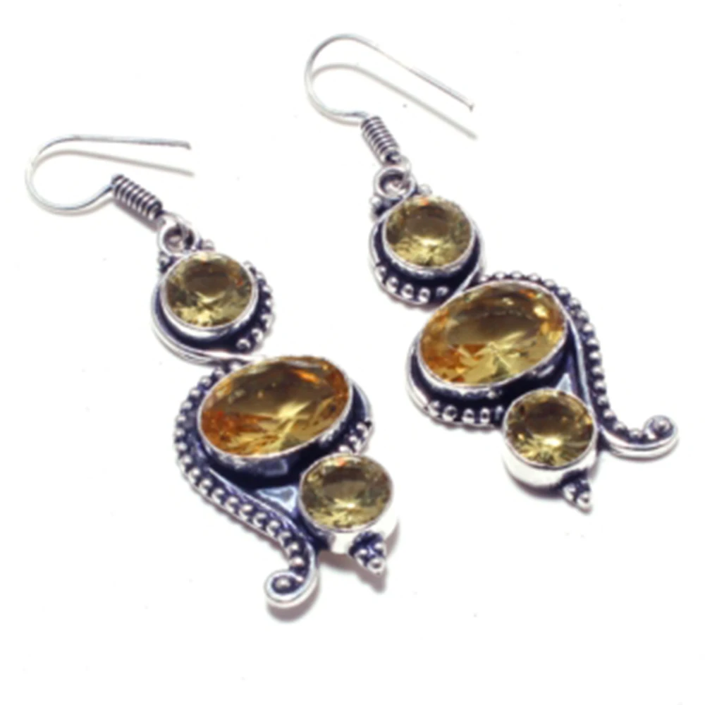 Citrine Silver Overlay on Copper Earrings, 58 mm, E4797
Citrine Silver Overlay on Copper Earrings, 58 mm, E4797