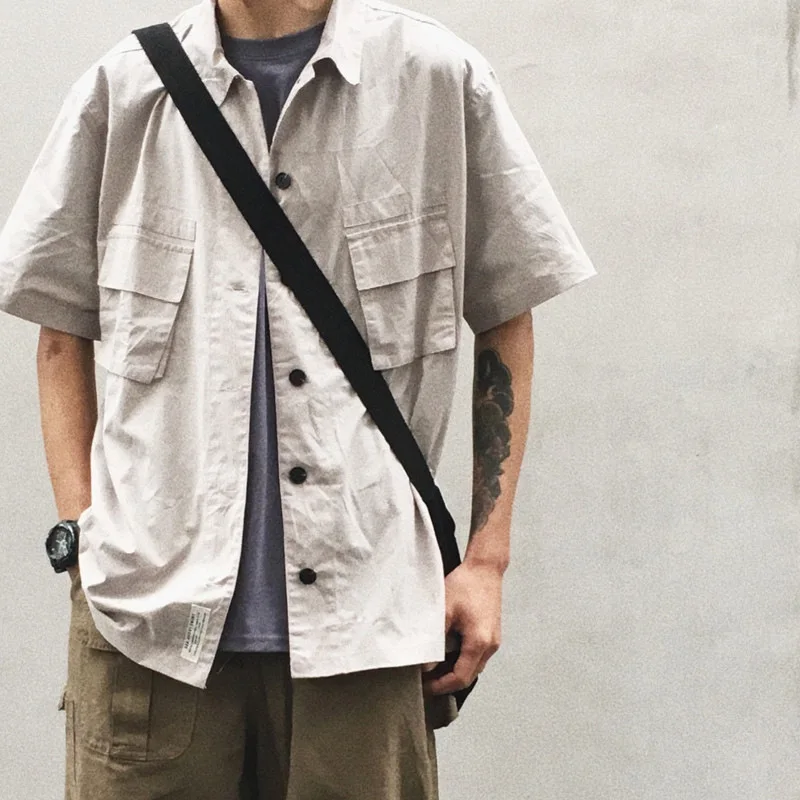 Workwear Short Sleeve Shirt Men's Summer Trendy Ins Loose Half Sleeve Shirt Korean Style Trendy Easy Matching Coat
Workwear Short Sleeve Shirt Men's Summer Trendy Ins Loose Half Sleeve Shirt Korean Style Trendy Easy Matching Coat