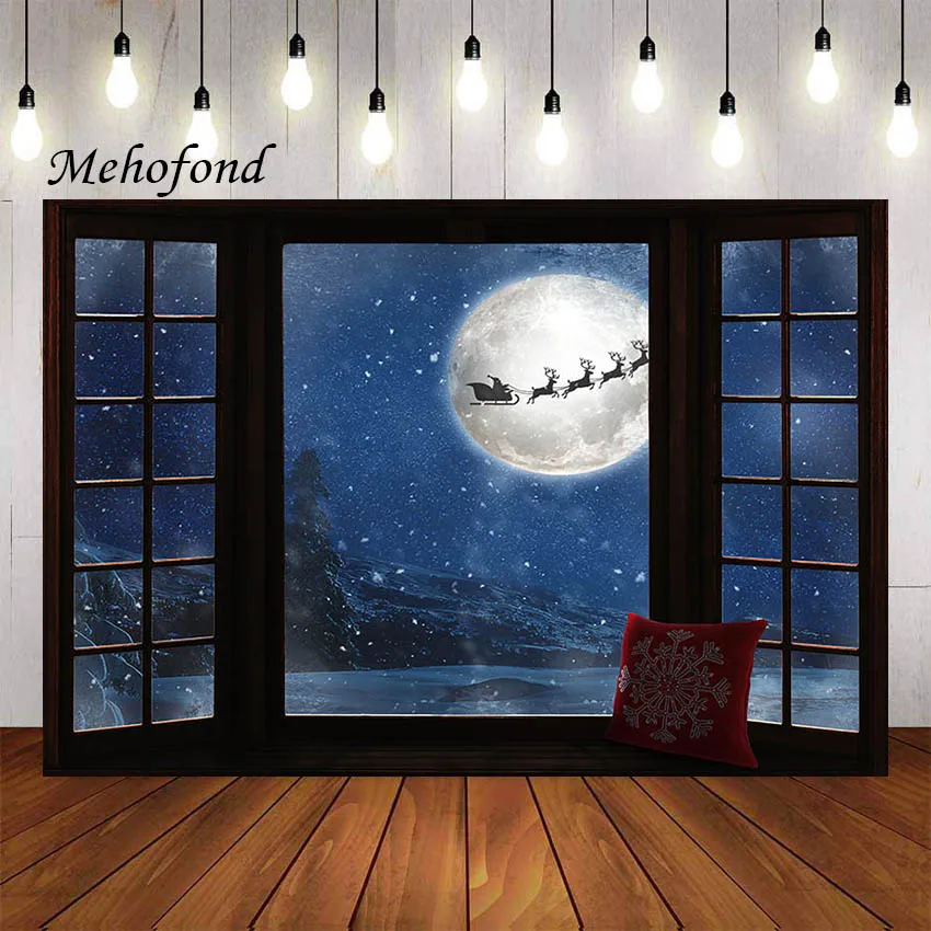 Mehofond Winter Christmas Window Photography Background Night Santa Moon Kid Family Holiday Party Portrait Backdrop Photo Studio
Mehofond Winter Christmas Window Photography Background Night Santa Moon Kid Family Holiday Party Portrait Backdrop Photo Studio