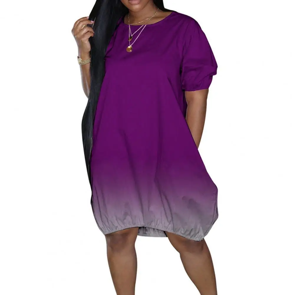 Summer Dress Women Dresses loose Women Dress Gradient Color O-neck Cotton Blend Short Sleeve Summer Streetwear robe femme
Summer Dress Women Dresses loose Women Dress Gradient Color O-neck Cotton Blend Short Sleeve Summer Streetwear robe femme