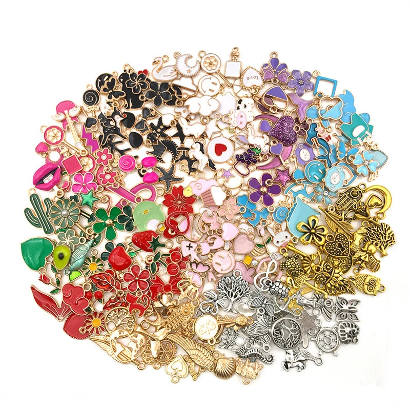 300pcs/lot Mixed Style Enamel Gold Silver Color Alloy Charms Pendant DIY Earring Necklace For Jewelry Making Accessories
300pcs/lot Mixed Style Enamel Gold Silver Color Alloy Charms Pendant DIY Earring Necklace For Jewelry Making Accessories
