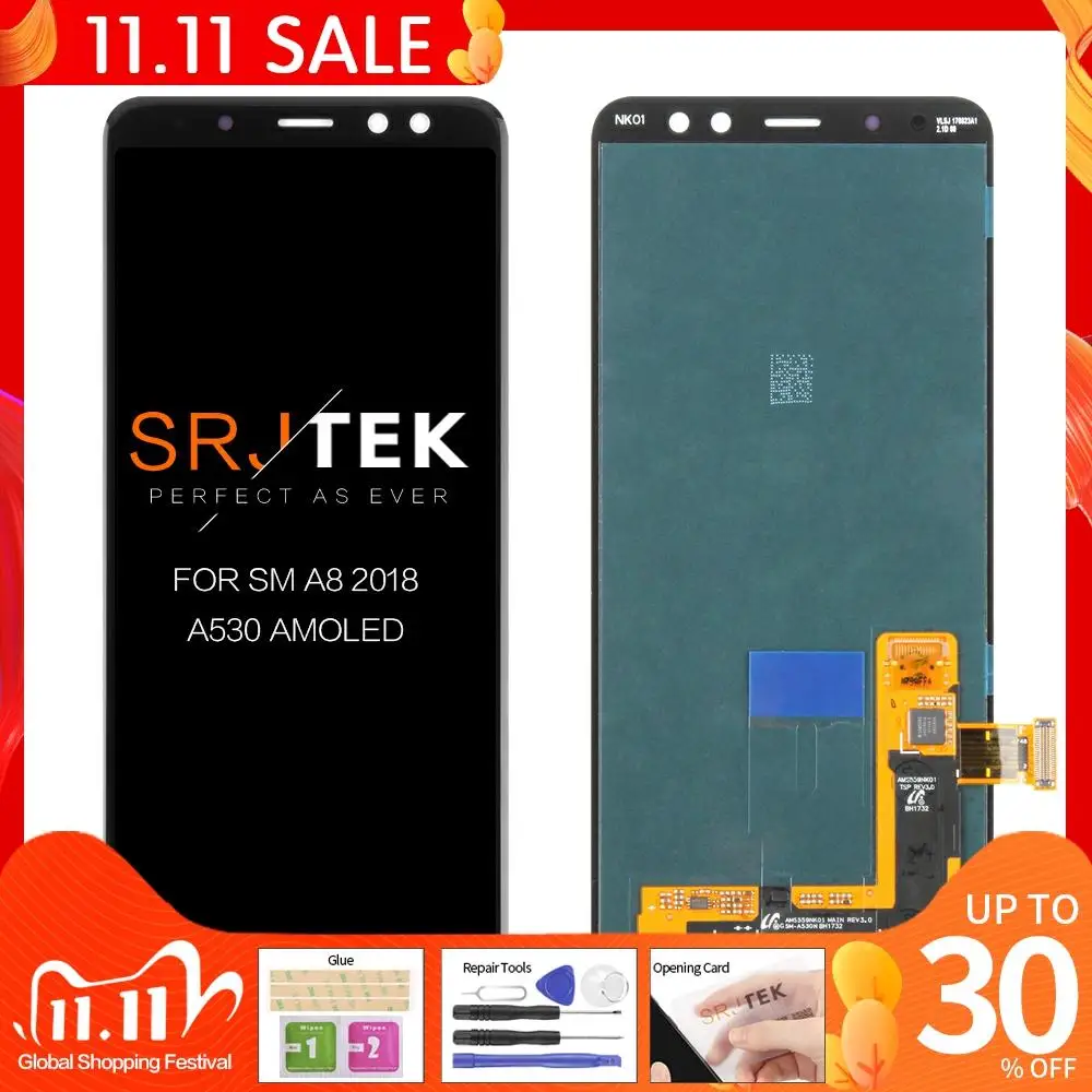5.6'' AMOLED Display LCD for SAMSUNG Galaxy A8 2018 LCD A530 LCD Touch Digitizer Assembly for SAMSUNG Galaxy A8 2018 LCD
5.6'' AMOLED Display LCD for SAMSUNG Galaxy A8 2018 LCD A530 LCD Touch Digitizer Assembly for SAMSUNG Galaxy A8 2018 LCD