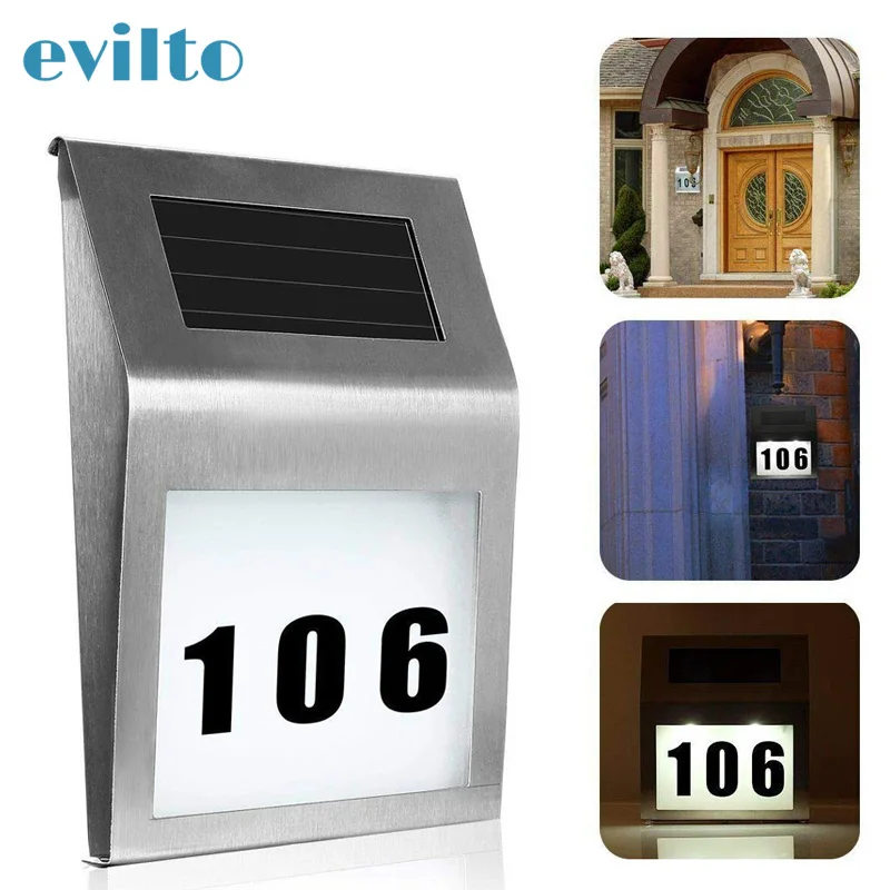 Solar Door Numbers Light Outdoor Durable Doorplate Lamp Stainless Steel Motion Sensor Waterproof Light Garden Wall Lamp
Solar Door Numbers Light Outdoor Durable Doorplate Lamp Stainless Steel Motion Sensor Waterproof Light Garden Wall Lamp