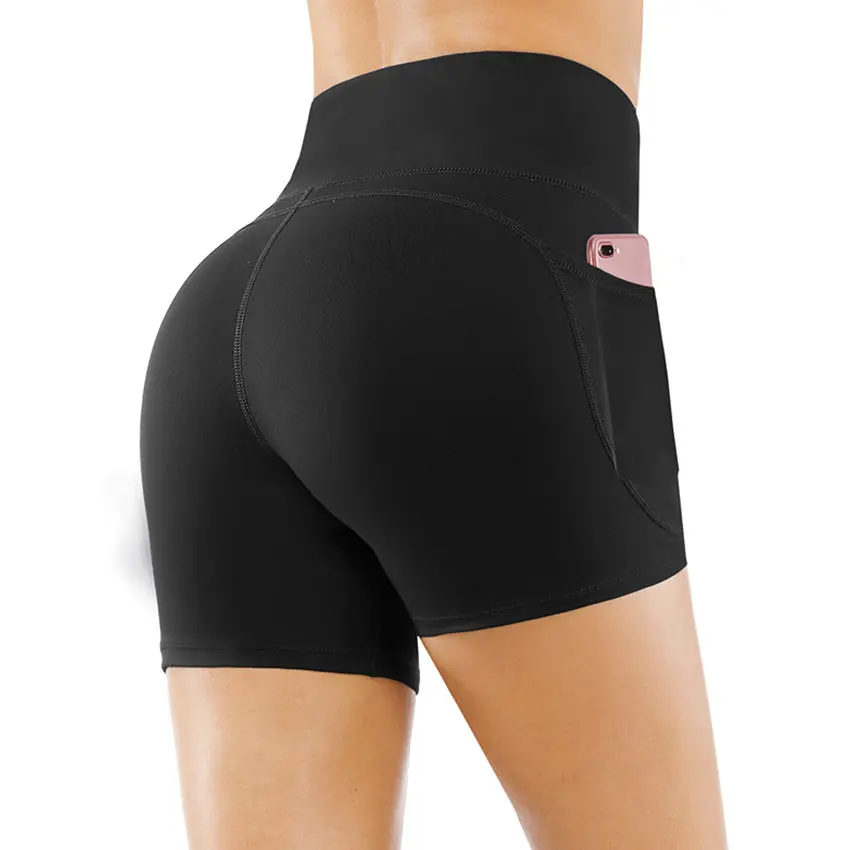 Pantalones cortos de Yoga de cintura alta con bolsillos diagonales, para correr, entrenamientos deportivosajustados para Fitness
Pantalones cortos de Yoga de cintura alta con bolsillos diagonales, para correr, entrenamientos deportivosajustados para Fitness