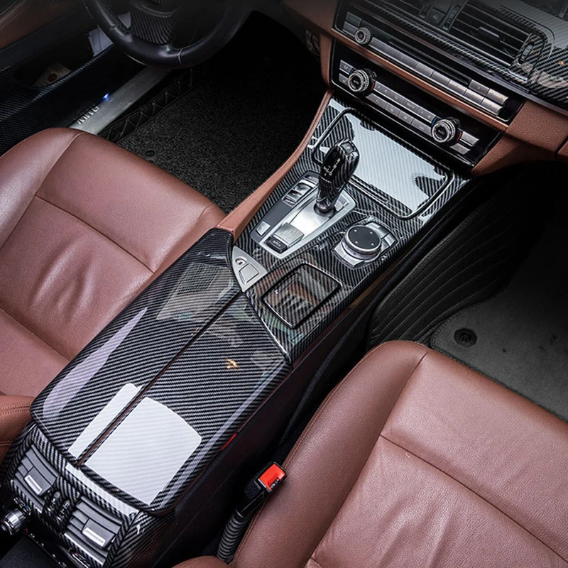 Carbon Fiber Pattern Central Armrest Storage Box Cover Gearshift Decorative Shell BMW 5 Series F10 F11 Car Interior Accessories
Carbon Fiber Pattern Central Armrest Storage Box Cover Gearshift Decorative Shell BMW 5 Series F10 F11 Car Interior Accessories