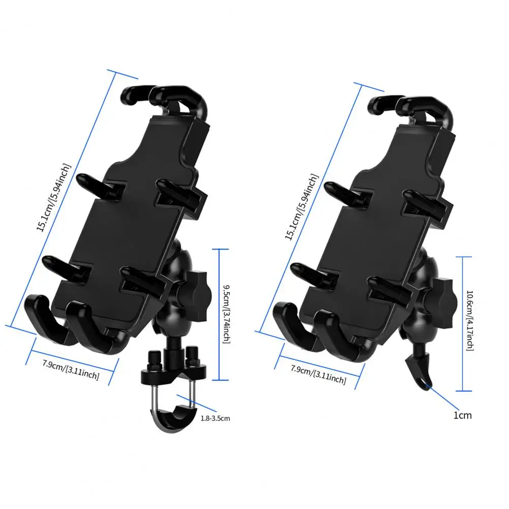 Motorcycle Phone Holder Aluminum Alloy 360-Degree Rotation Universal GPS Bracket with 8 Claws for Handlebar Rear-mirror Mount
Motorcycle Phone Holder Aluminum Alloy 360-Degree Rotation Universal GPS Bracket with 8 Claws for Handlebar Rear-mirror Mount